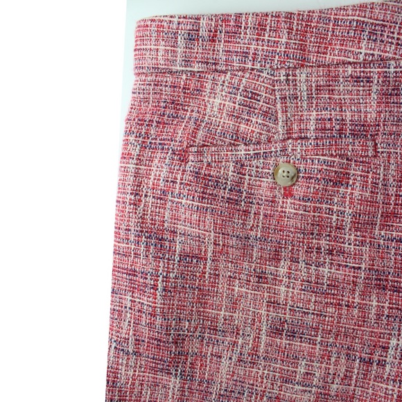 Banana Republic Red Textured Linen Look Frayed Detailing Boho Shorts 8 - Picture 5 of 6